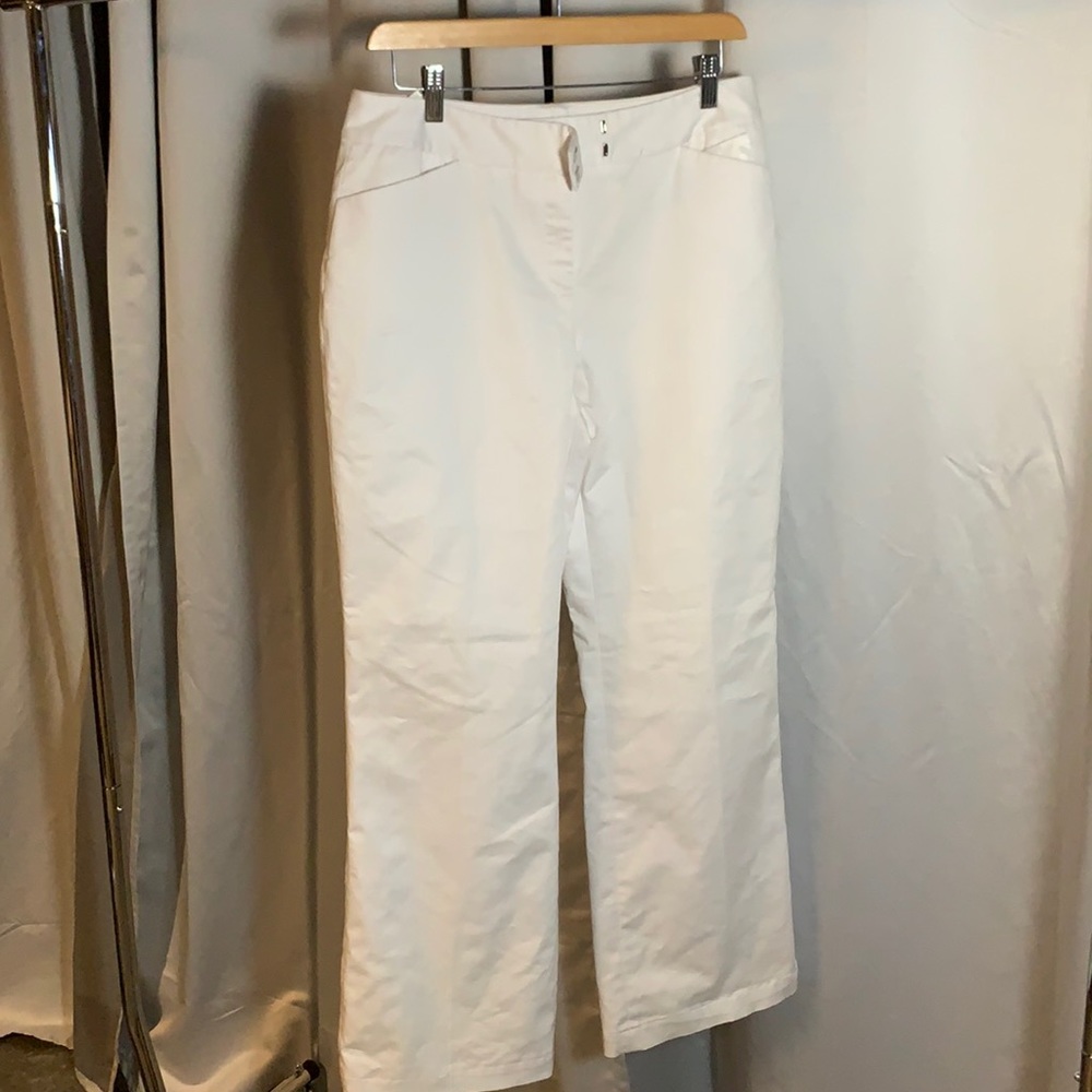 White Calvin Klein pants.